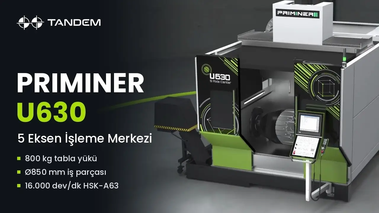 PRIMINER U630 5 Eksen CNC Dik İşleme Merkezi